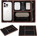 The Collector's Duo - valet tray with phone, AirPods, keys, and glasses